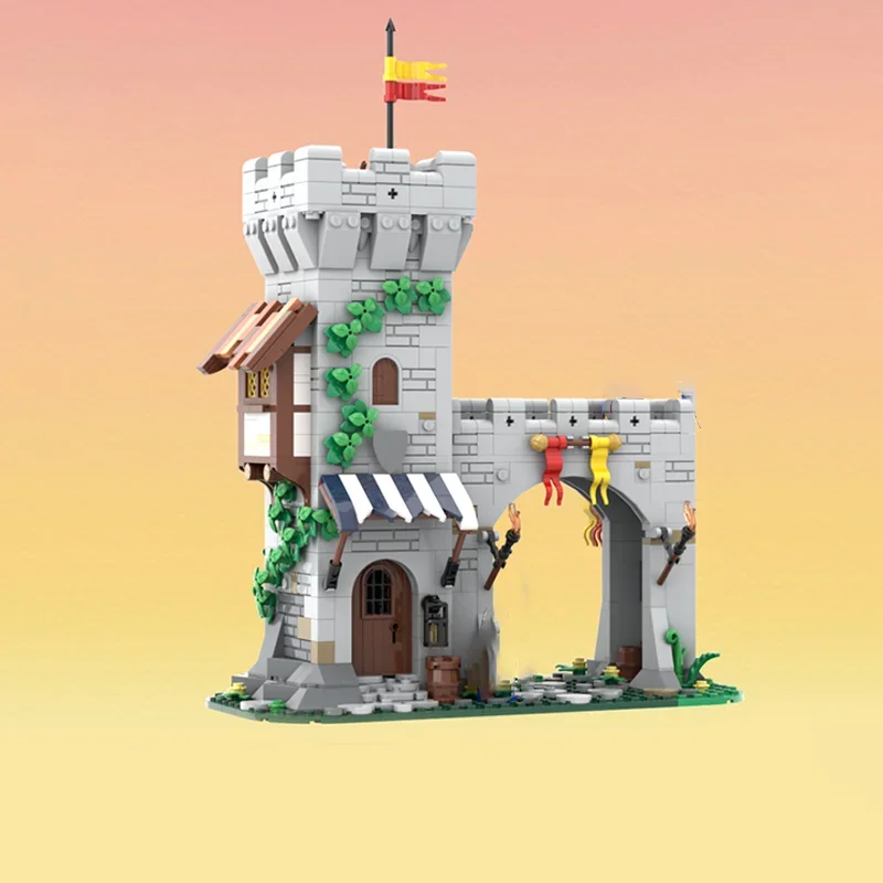 755PCS MOC Lion Knight's Modular Town Gate Castle Toy Building Blocks Educational Construction Kids Holiday Birthday Present