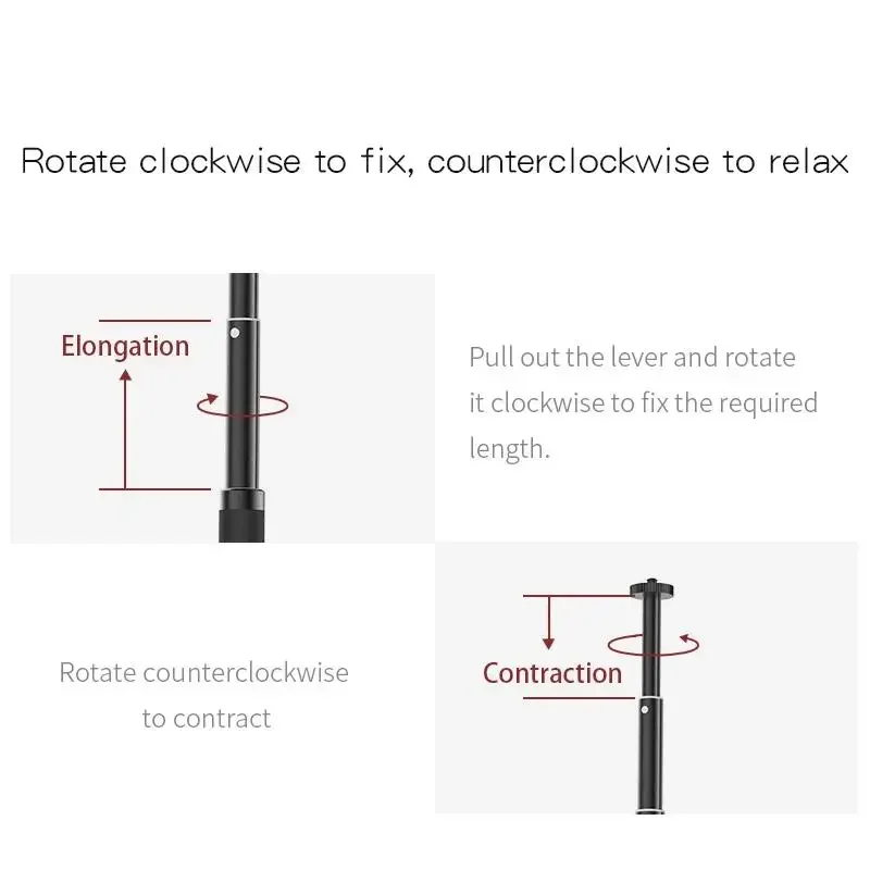 Asta di estensione barra bastone asta treppiede per DJI OM 4 osmo Mobile 2 3 Feiyu Vemble Zhiyun Smooth 4 stabilizzatore cardanico palmare