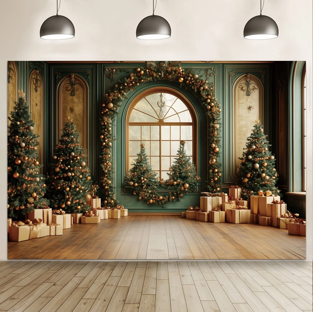 عيد الميلاد داخلي التصوير خلفية نافذة خمر شجرة عيد الميلاد الشتاء عطلة الأطفال صورة خلفية صور استوديو الدعائم