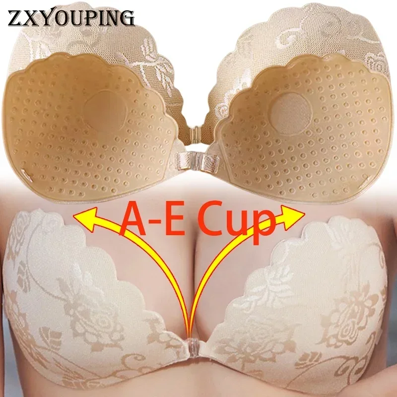 

lace Adhesive bra invisible bra breast paste women's wedding dress with small breasts gathered thickened breathable breast paste