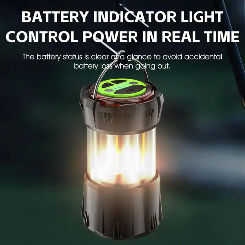 Tent Light Ultra Bright Led Camping Lantern Flashlight Rechargeable Super Bright Long-distance Tent Light Portable Torch For