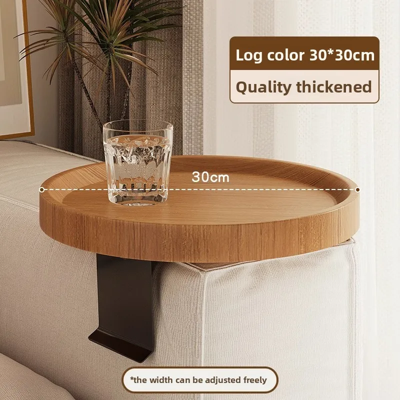 

Portable Mini Side Table Adjustable Sofa Armrest Tray with Storage Mobile Bedside Stand