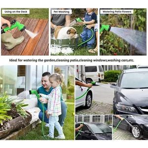 High -pressure car wash water pistol, telescopic hose set of domestic plastic, garden and car shower hose 10 Main Sales Hose Garden - №2