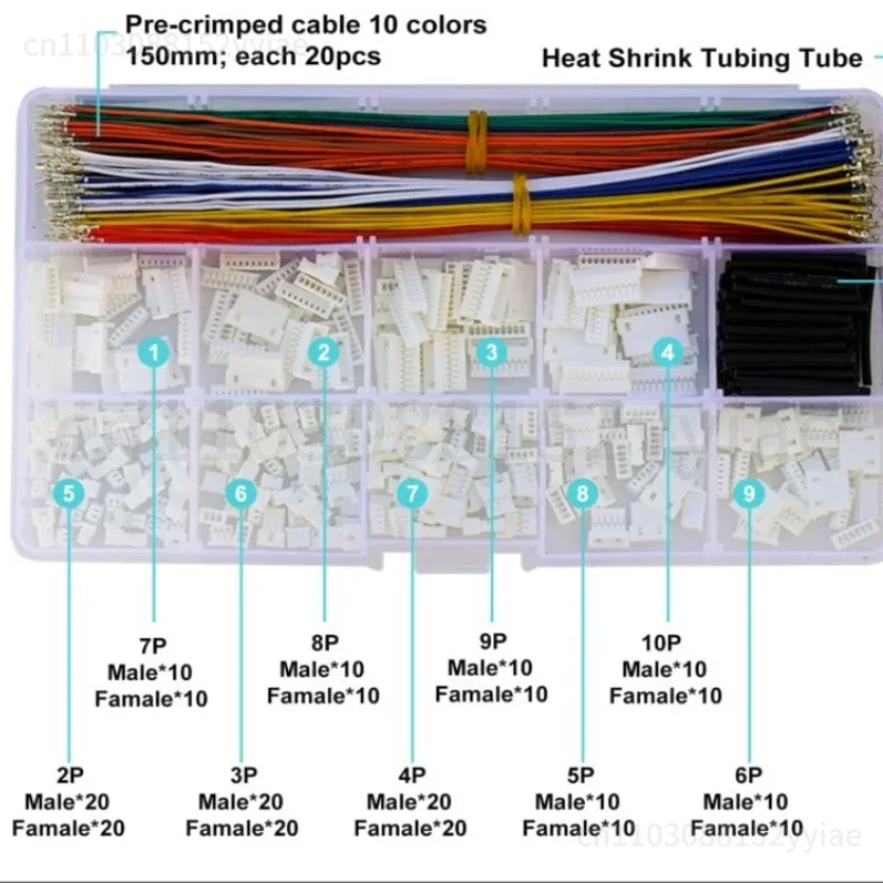 1.25mm Spacing Connector, Equipped with 28AWG Cable, -1.25mm Connector