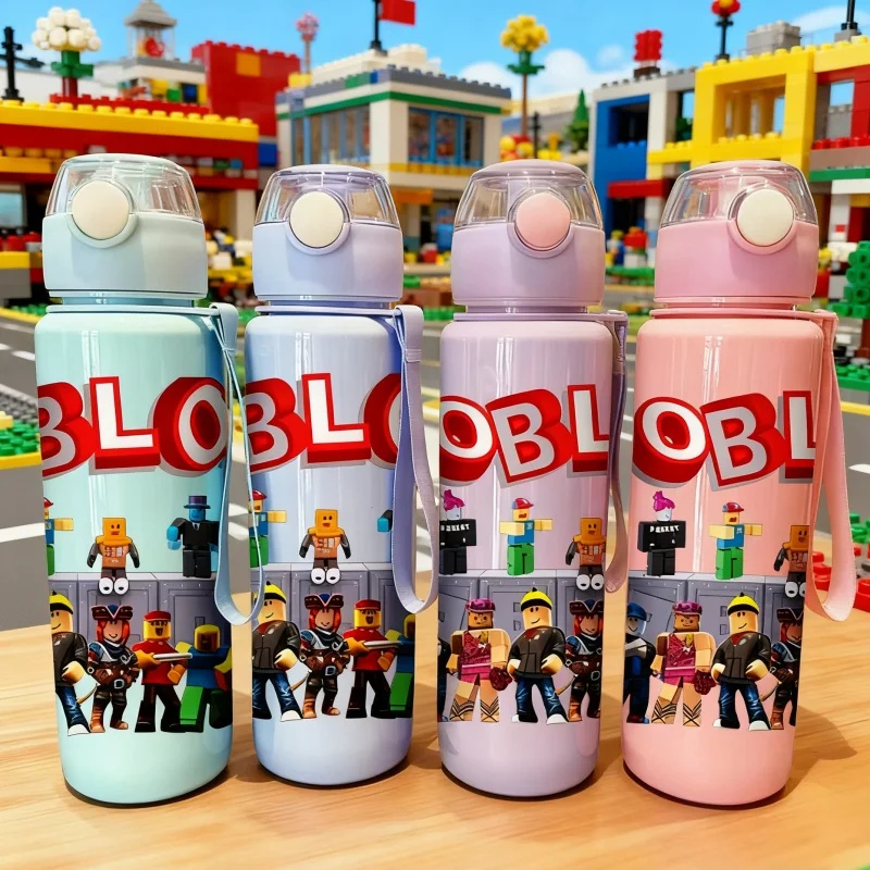 

3D Printed Water Cup with Vivid Lego Toy Pattern, 700ML Leak-Proof Large-Capacity Stylish Water Cup for Daily Use & Collection