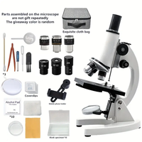 Optical microscope for Adults Kids 64X-2400X Magnification Compound Microscope with Microscope Slides Fill Light for Students