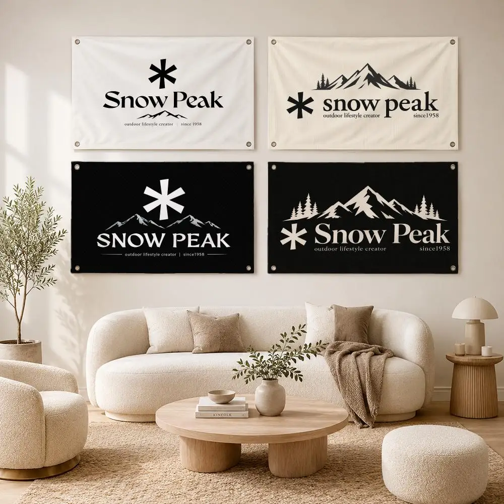 Brand Snow Peak Flags flag For Decoration Outdoor Picnic Hanging Home Camping Party Banner