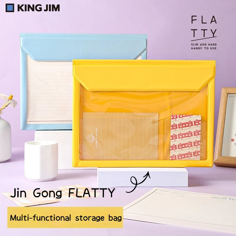 

A5 Simple Large-Capacity File Folders Office Stationery Envelope Document Pouch Transparent Waterproof Portable Storage Bags