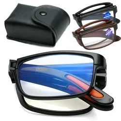 Folding Reading Glasses Women Men Anti-blue Light Portable Eyewear TR90 Farsight Glasses Diopters +1.0 +1.5 To +4.0 Oculos
