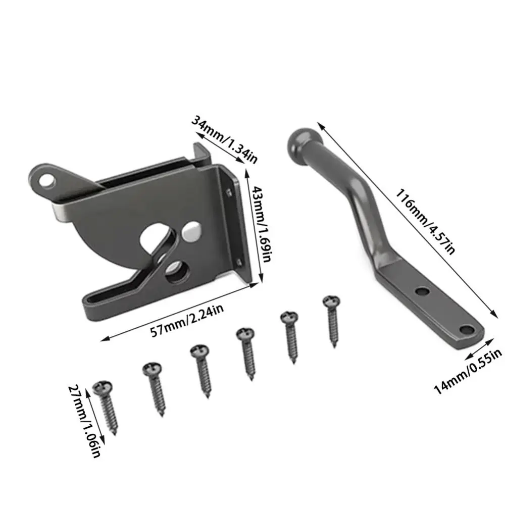 กลอนประตูรั้วอัตโนมัติแบบสลักเกลียว ผลิตจากเหล็กกล้าคาร์บอนอเนกประสงค์ สำหรับรั้วสวน รั้วฟาร์ม และประตูรั้ว