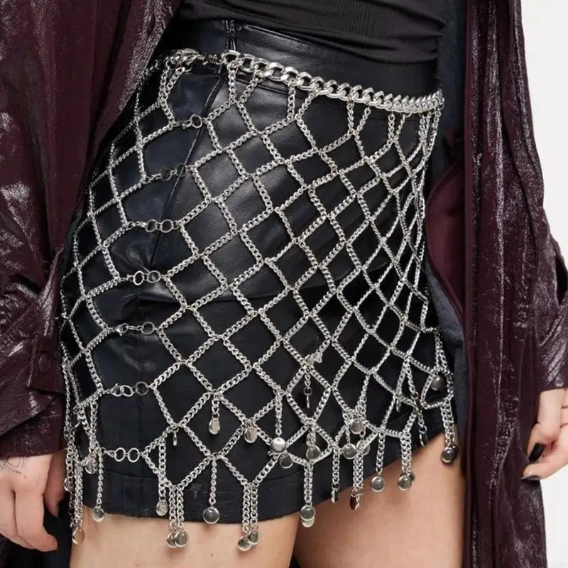 

Body Chains Skirt Belly Jewelry Hollow Meshes Body Chain Dress Waist Jewelry for Women’s Unique Party Looks