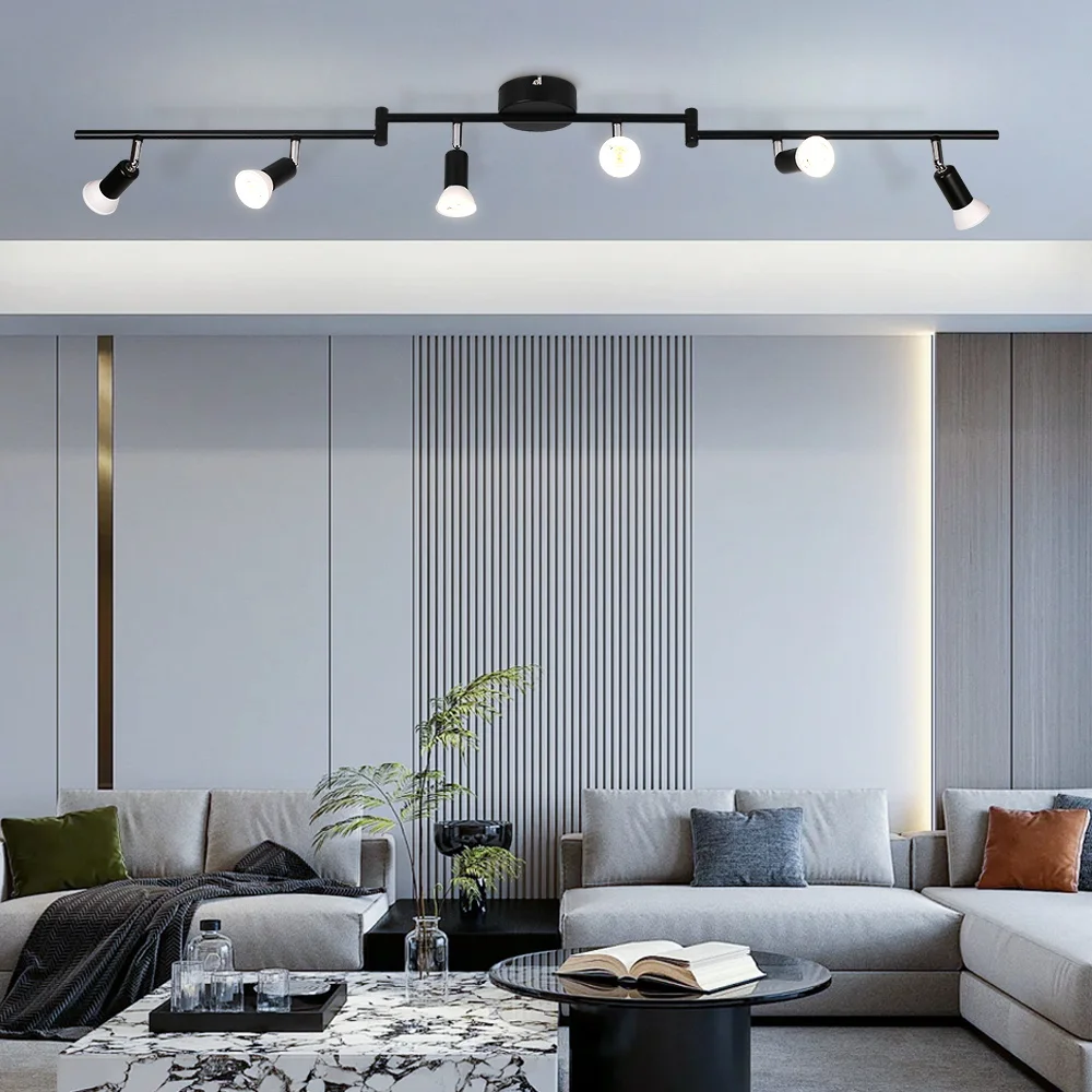 回転可能な-led-スポットライトシャンデリア-ac85-265v-ブラック-クローム天井ランプリビングルーム寝室廊下-gu10-スポットライト装飾