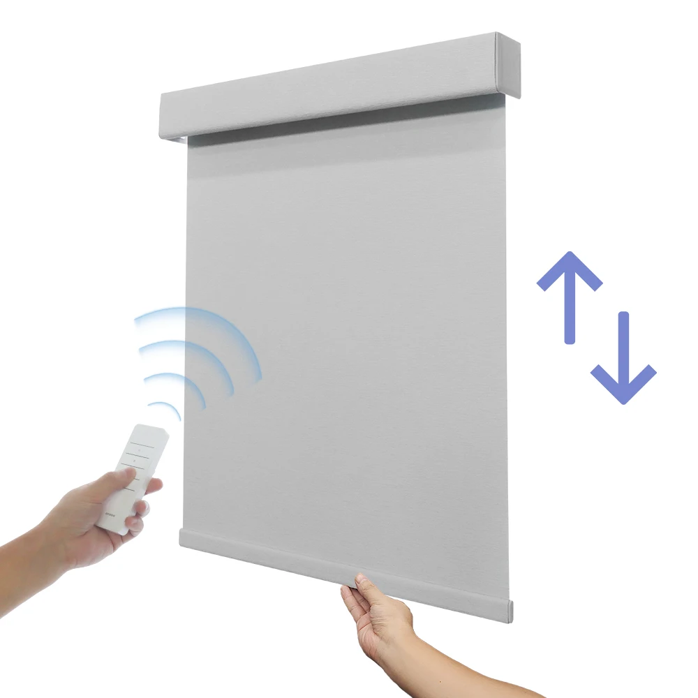 قابل للتخصيص: كهربائي أوتوماتيكي يعمل بالبطارية، سحب للأسفل، نافذة تعتيم زنبركية لاسلكية، أسطوانة كاسيت ذكية #4