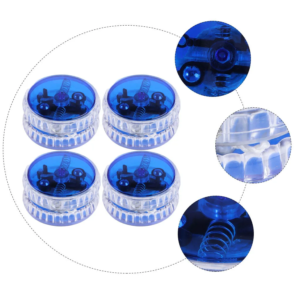 

4pcs Flashing Yo-Yo Balls Led Light Up Plastic Yo-Yo For Kids Luminous Responsive Ball Fun Game Outdoor Indoor Play Collection
