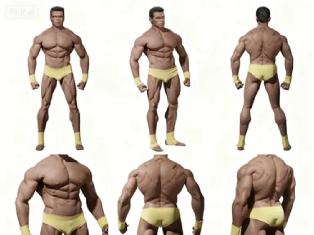 

【In Stock】M34 1/6 Headless Steel Bone Muscle Bodybuilding Arnold Male Body Mobile Phone