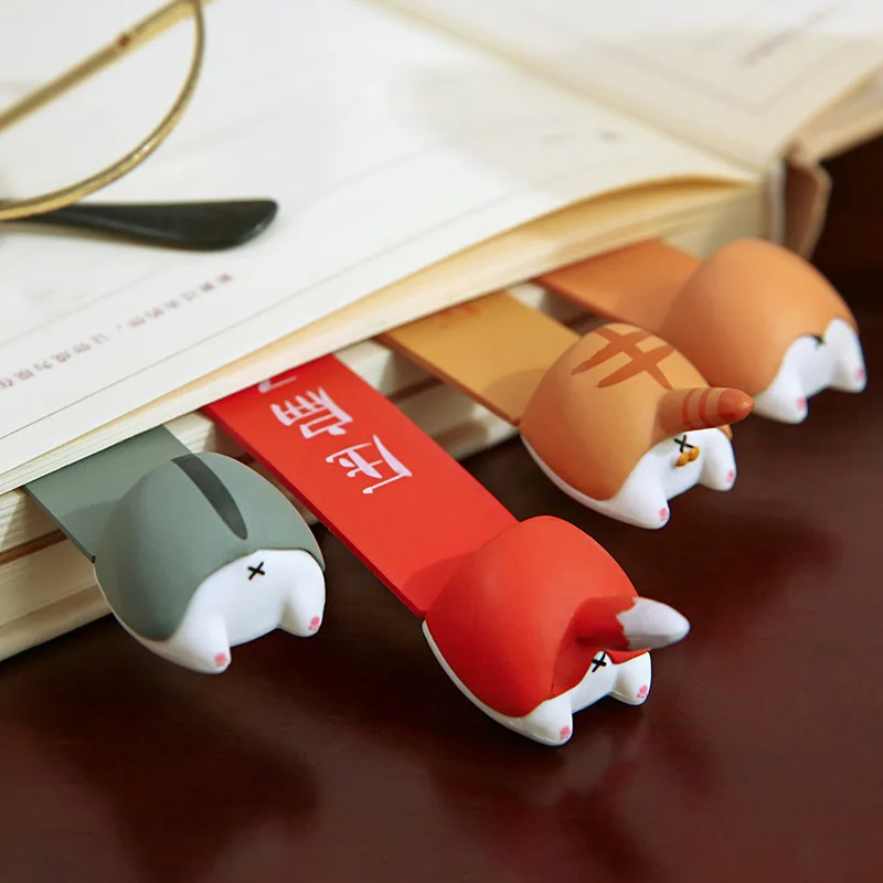 Creative Animals Butt Bookmarks Kawaii Notebook Planner Page Holder Dividers Stationery Reading Accessories Office Supplies