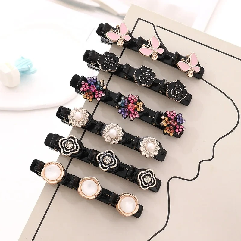 Butterfly Double Layer Hairpin Broken Hair Fixed Clips Women Girls Hairpin Headbands Hairpins Styling Accessories Korean Fashion
