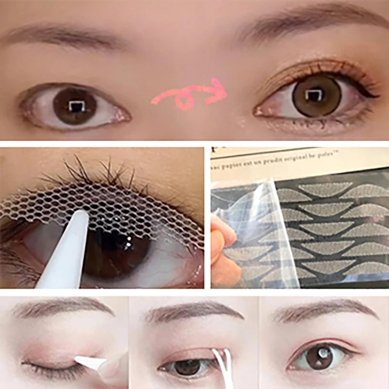 10Sheets/120Pcs Invisible Eyelid Sticker Lace Eye Lift Strips Lash Tape Double Eyelid Tapes Adhesive Stickers Eye Tapes Tools