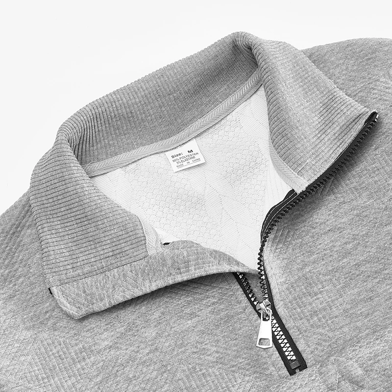 الرجال عالية الجودة فضفاضة تناسب الوقوف طوق البلوفرات الجديدة المرقعة سستة بلوزات رجل الخريف الشتاء تنوعا قاع لاعبا