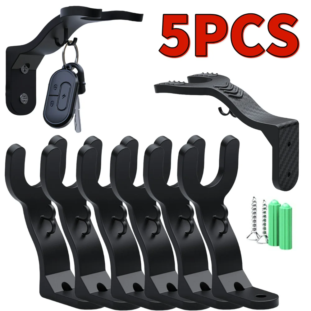

5PCS Kitchen Cabinet Shelf Wall Mount Hooks Motorcycle Helmet Hook Racks Helmet Display Hanger Stand Wall-Mounted Storage Holder