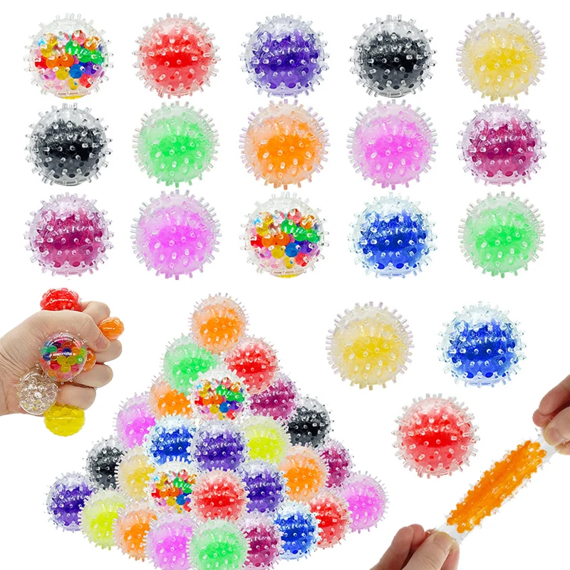

5-30Pcs 3.5cm Squeeze Ball Fidget Sensory Toy Kids Birthday Party Favors Pinata Filler Boy Girl Gifts Stress Relief Grape Ball