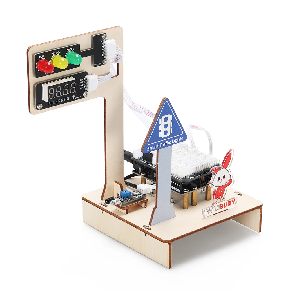 

Tscinbuny Smart Traffic System Autotmation Kit for Arduino-Compatible STEM Coding Kit IoT Programming Education Set +Instruction