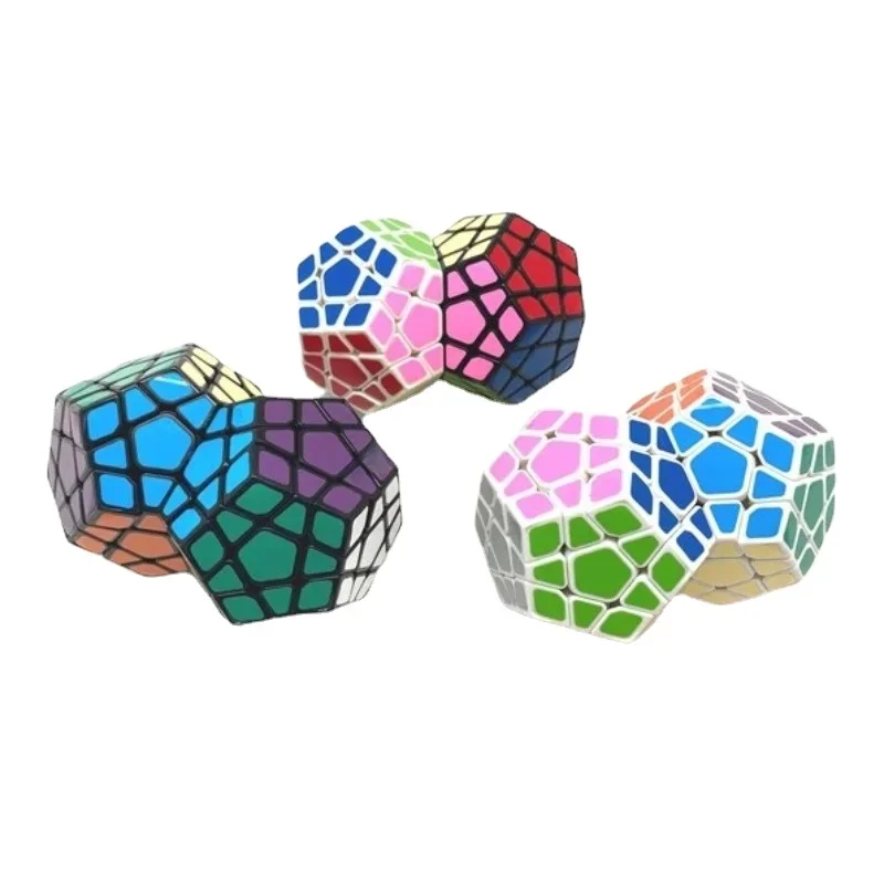 Calvin's Puzzle Magic Cube 3x3x3 Cube Double Megaminx Stickerless Body Mod Triple Megaminx Black Body Children's Educational Toy