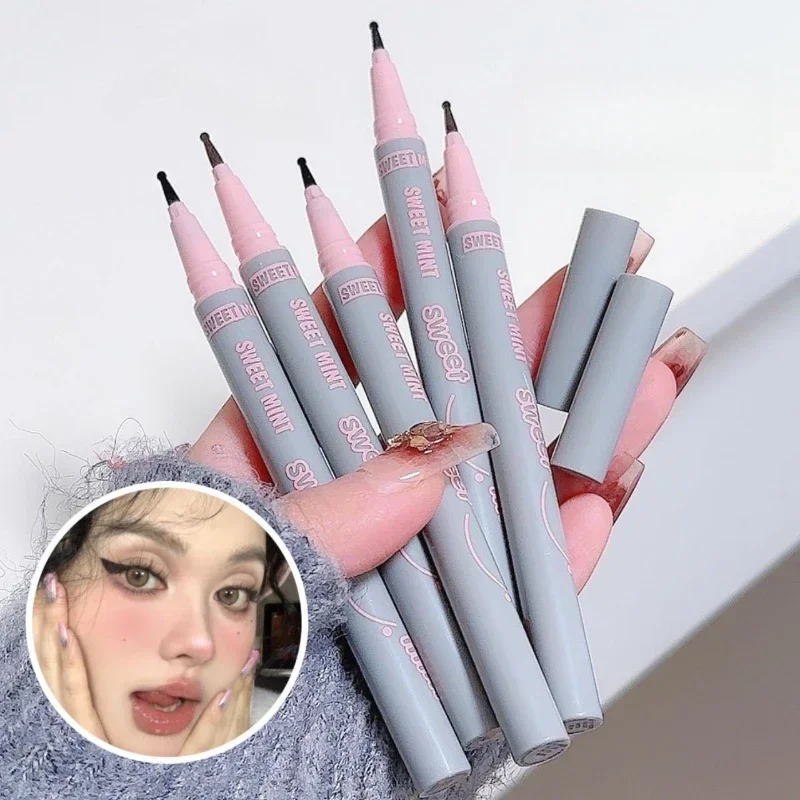 Sexy Rose Red Eye Liner Pencil Natural Matte Lying Silkworm Eyeliner Quick-drying Long-lasting Eyeliner Waterproof Non-smudging