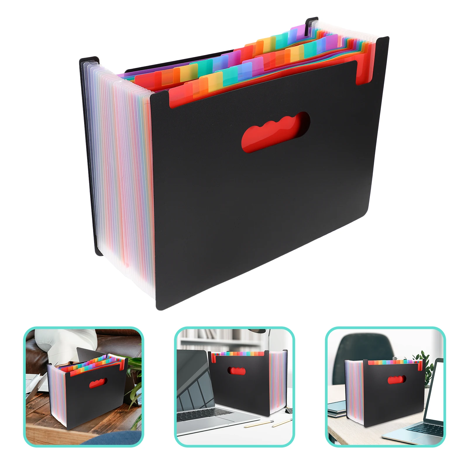 

25 Grid ganizer A4 Document Accordion File Expanding Box File ganizer Holder PP Material Expanding Folder Office Home Use