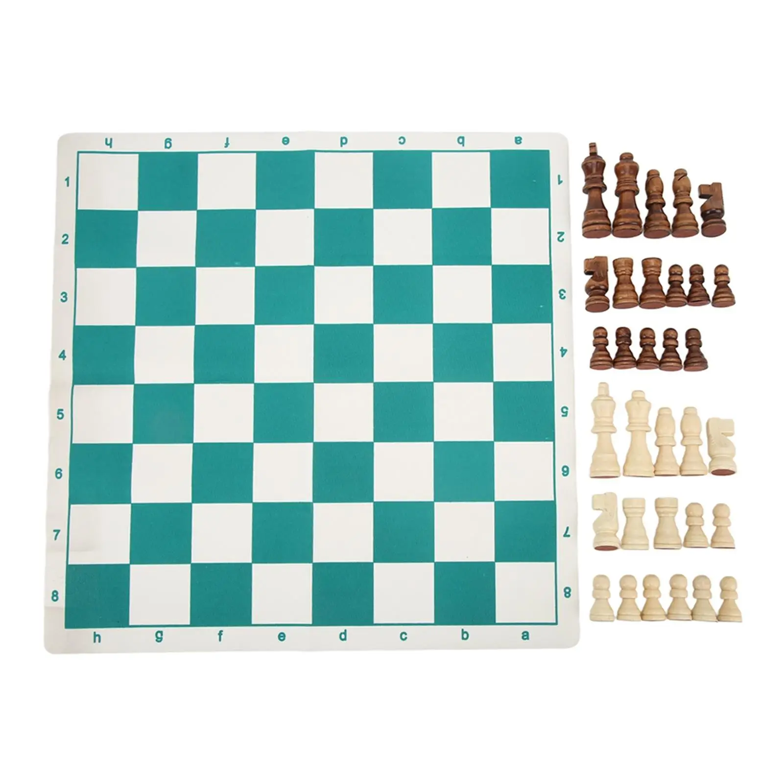 Gramineae PU Chess Set with Slippy Surface - Complete Checkmate Board Game Kit for home