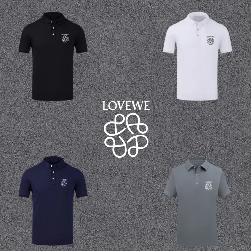 

Summer 2025 Classic Polo Shirt Men's Short Sleeved Pure Cotton Lapel Shirt Solid Color Casual Executive Business Brand T-shirt