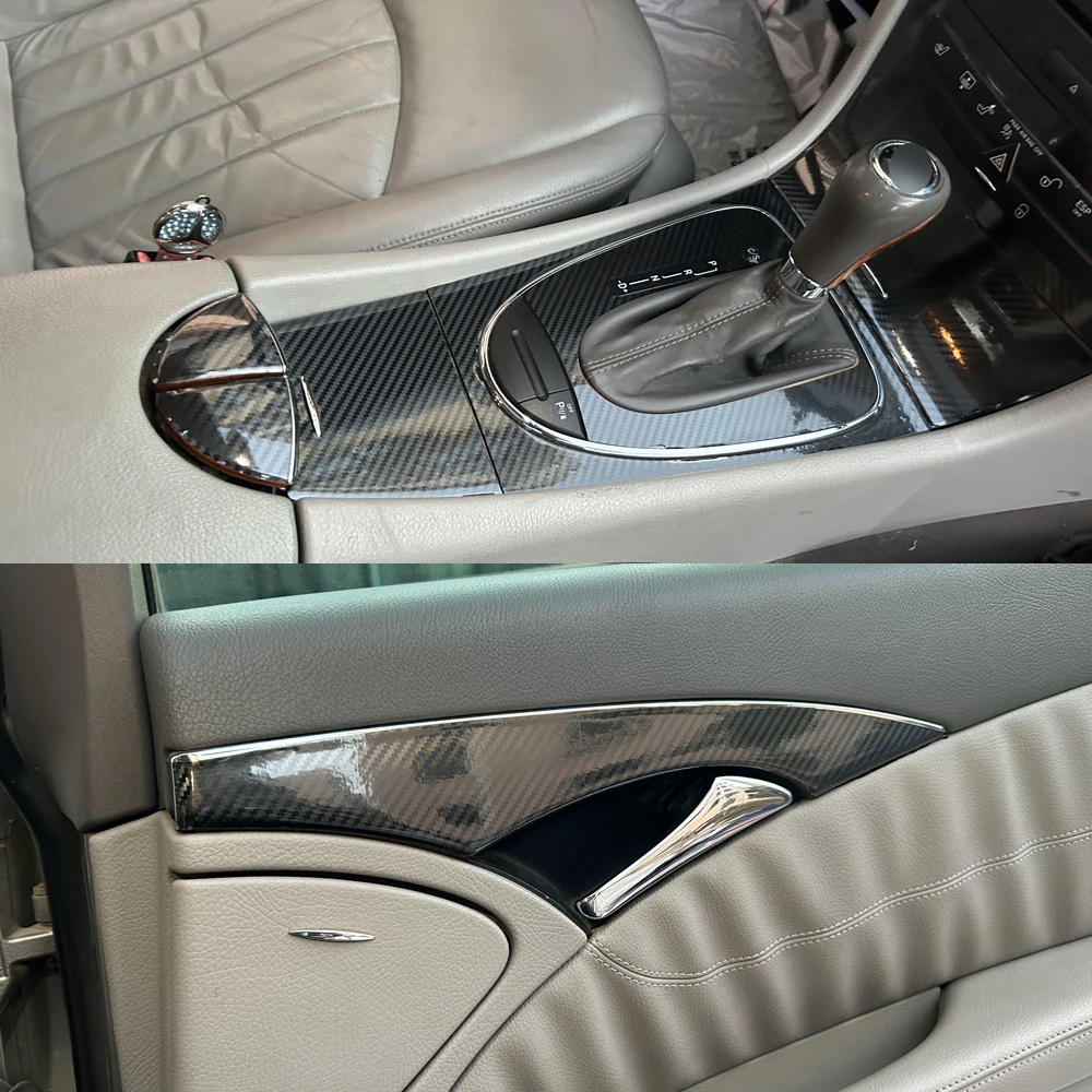 

For Benz E-Class W211 2003-2008 Car-Styling 3D/5D Carbon Fiber Car Interior Center Console Color Molding Sticker Decals Parts