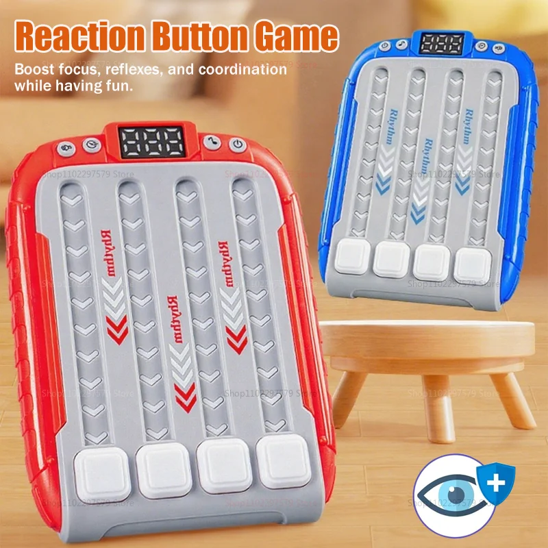Electronic Music Rhythm Game Machine Kids Handheld Game Fast Press Push Game Puzzle Game With Music And Light Toys For Boy Girl