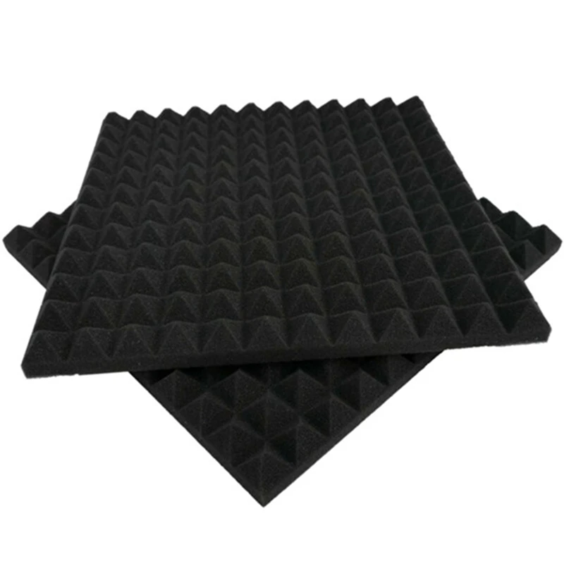 12 Pcs Acoustic Panels Foam Board Studio Sound-Absorbing Firewall Wedge Tiles Helps Reduce Echo And Unnecessary Noise