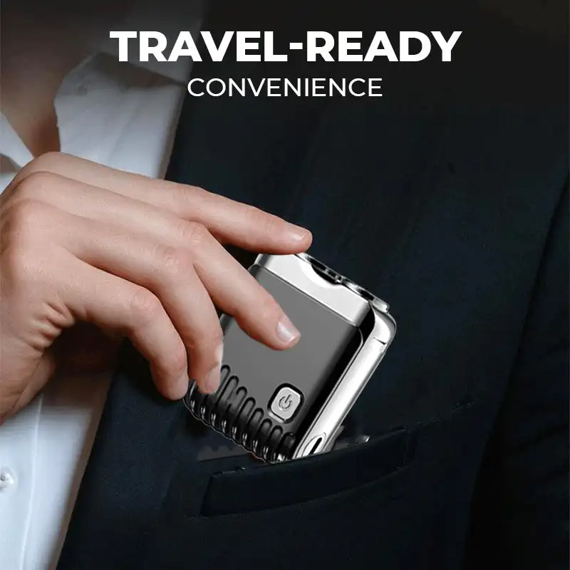 Men's Mini Electric Razor Double Blade Head Portable Travel Shaving Type-c Rechargeable Pocket Shaver Powerful Men's Gift Shaver