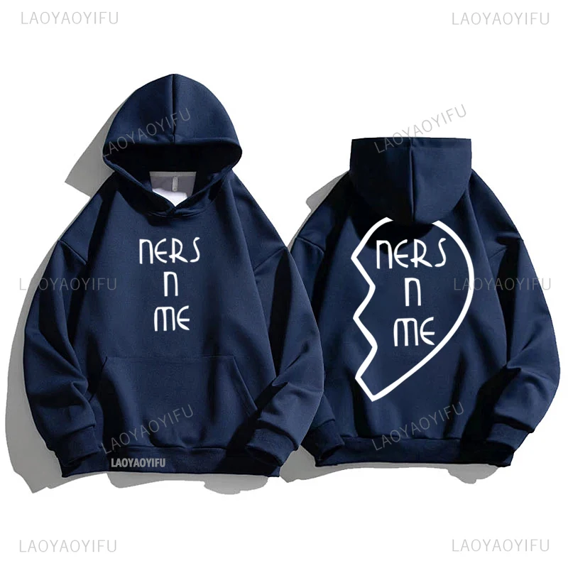 His Link Her Graphic Letter Casual Matching Couples Hoodie Y2k Chic Lovers Sportswear Couple Gift Harajuku Fashion Sweatshirt