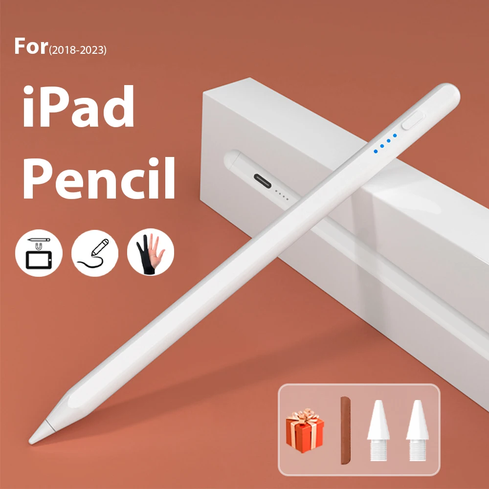 For Ipad Pencil Extra Long Standby Touch Pen Refuse Palm Magnetic Adsorption Apple Pencil Stylus Case Ipad Accessory Tablet Pen