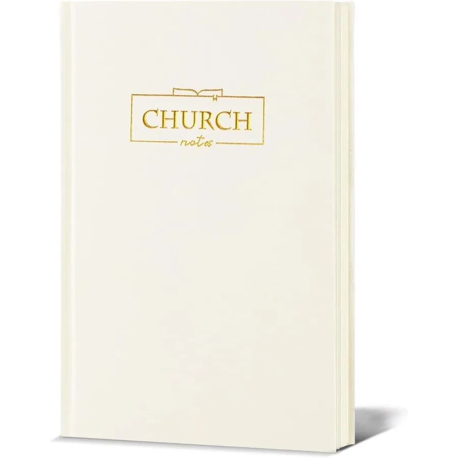 교회 노트 저널 설교 노트 기독교 노트북 린넨 성경 공부 저널 기도 저널 빈 노트북 주요 내용 작성용