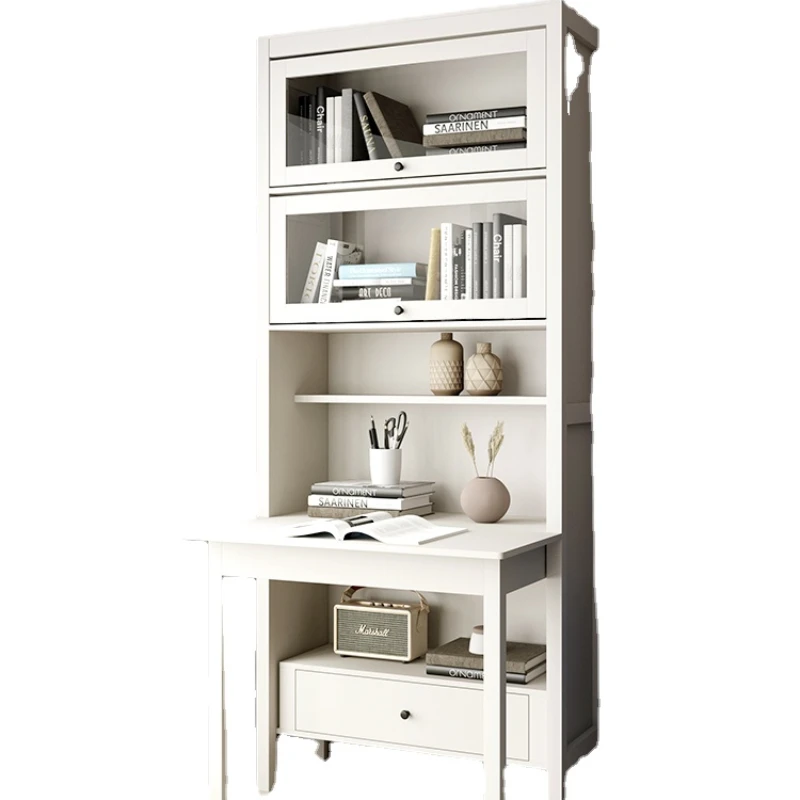 

TLL Bookshelf Integrated Student Household Computer Desk Bookcase One-Piece Desk Cabinet