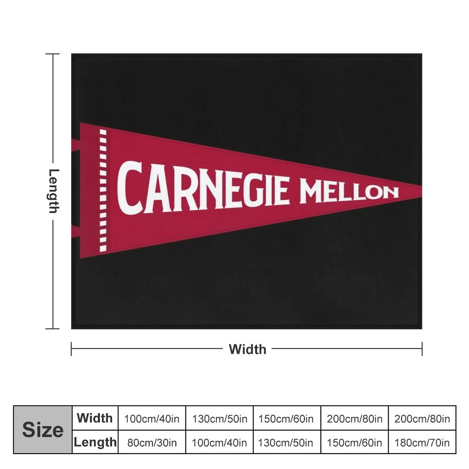 Carnegie Mellon Throw Blanket warm for winter Luxury Designer Plush Blankets