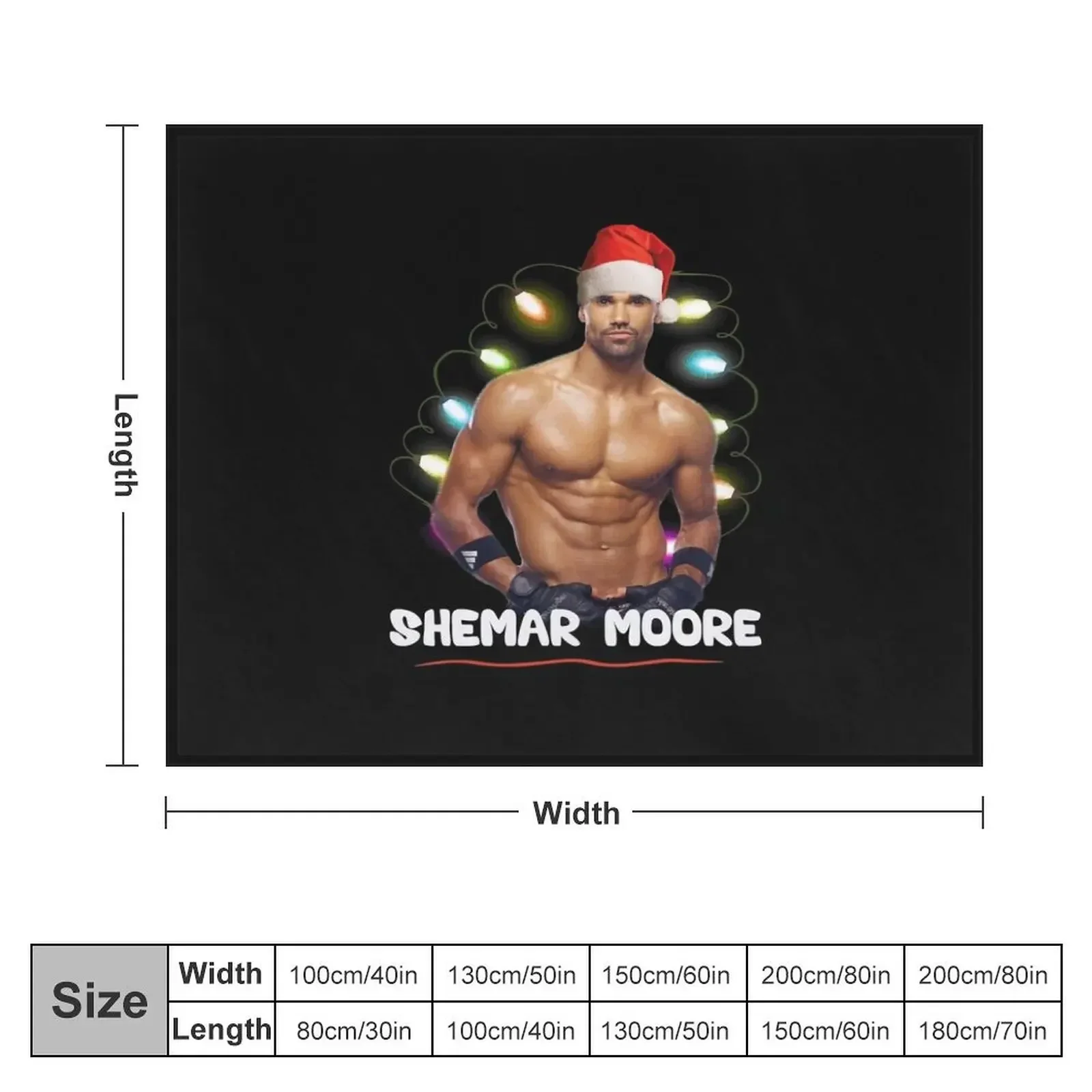 Beautiful Model Shemar Moore Christmas Fitted Scoop Awesome For Movie Fans Throw Blanket Soft Plaid anime Hairy Blankets