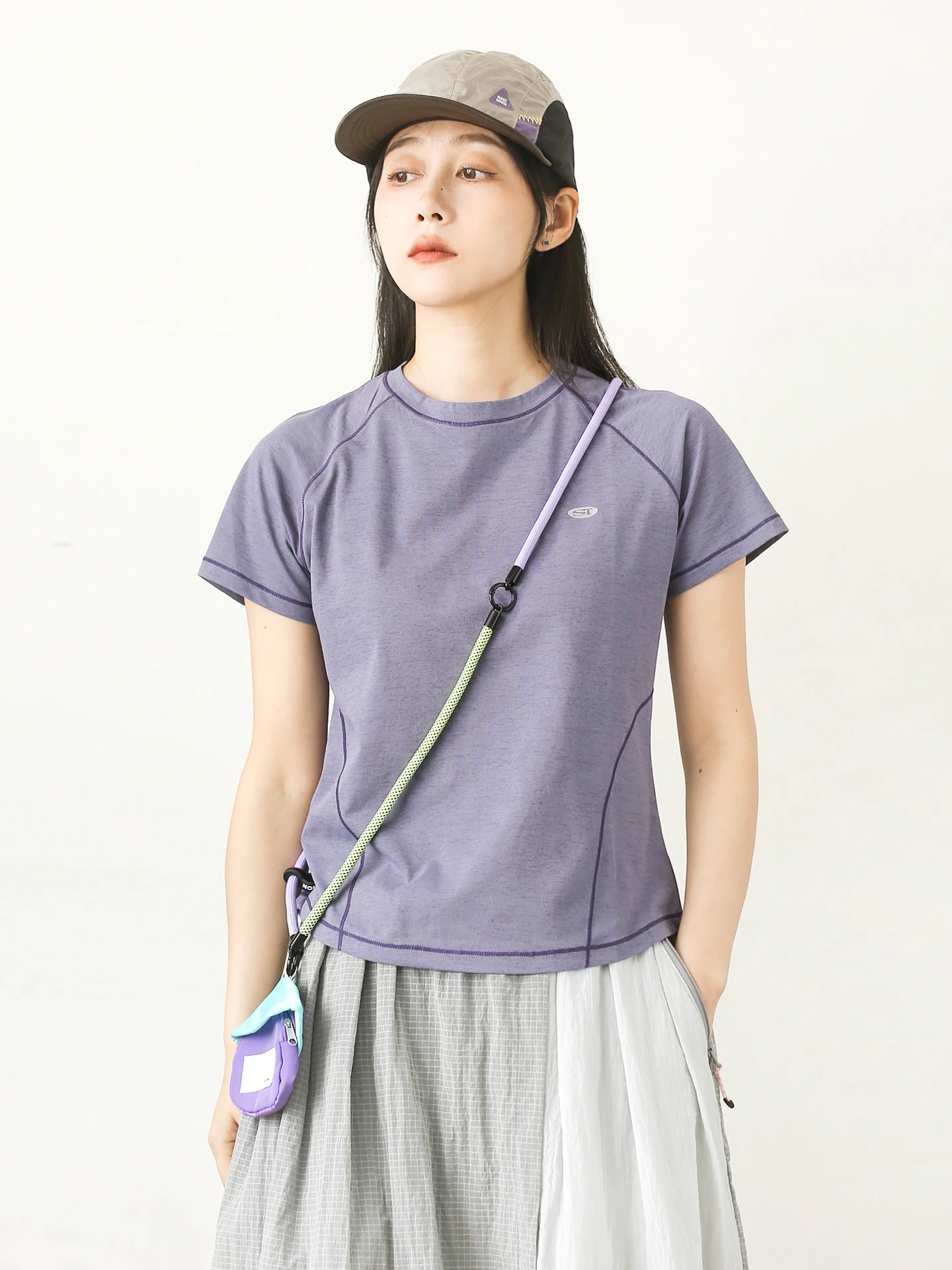Women's Casual Short Sleeve T-Shirt Breathable Quick Dry Cotton Outdoor Sports Top Summer Comfortable Half Sleeve Tee