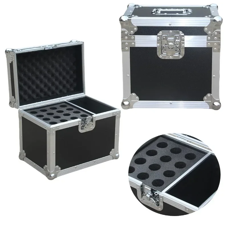 Microphone Storage Air Case Cabinet Wireless Headset Lavalier Fanny Pack Handheld Microphone Receiver Aluminum Alloy Microwave