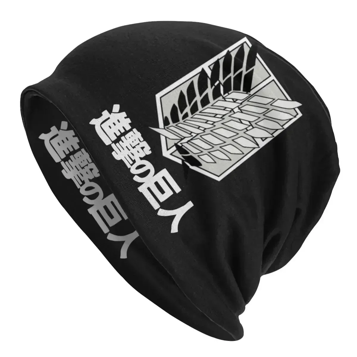 

Attack On Titan Bonnet Hats Knitting Hats Goth Street Shingeki No Kyojin Japan Anime Skullies Beanies Hats Warm Dual-use Cap