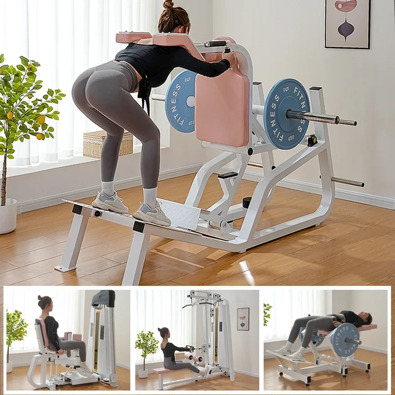 Women's shaping equipment four-piece set Hack squat machine inner and outer thigh hip bridge high and low pull training