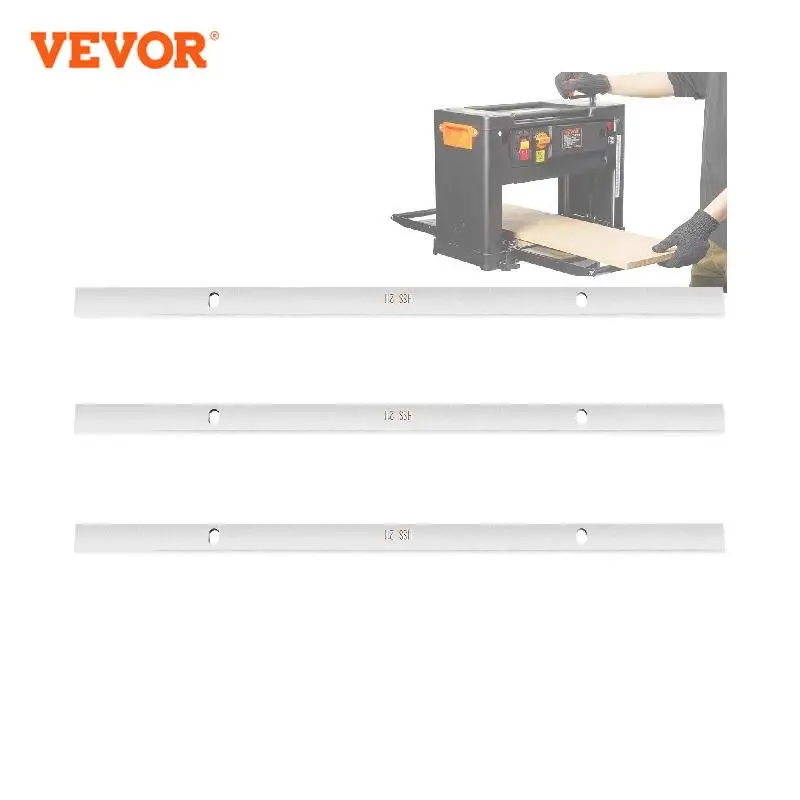 VEVOR Planer Knives, 13 inch 2mm Thickened High Speed Steel Replacement HRC55-60 Hardness, Suit for 13in/12.5in Benchtop Planer