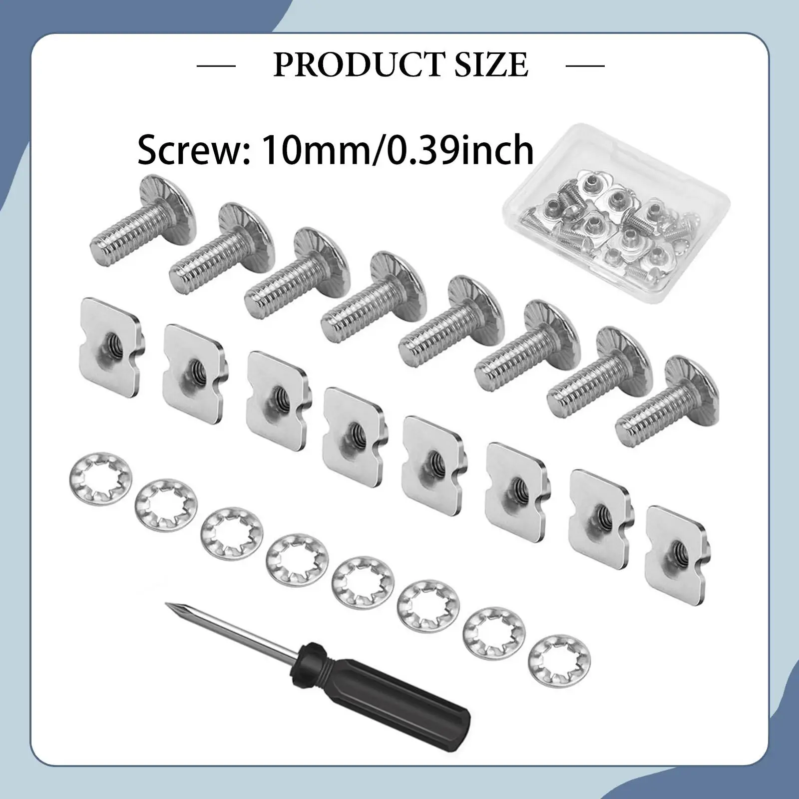 

Football Backplate Screws Football Gear Accessory Firm Lightweight Portable Young Adults Size Fasteners
