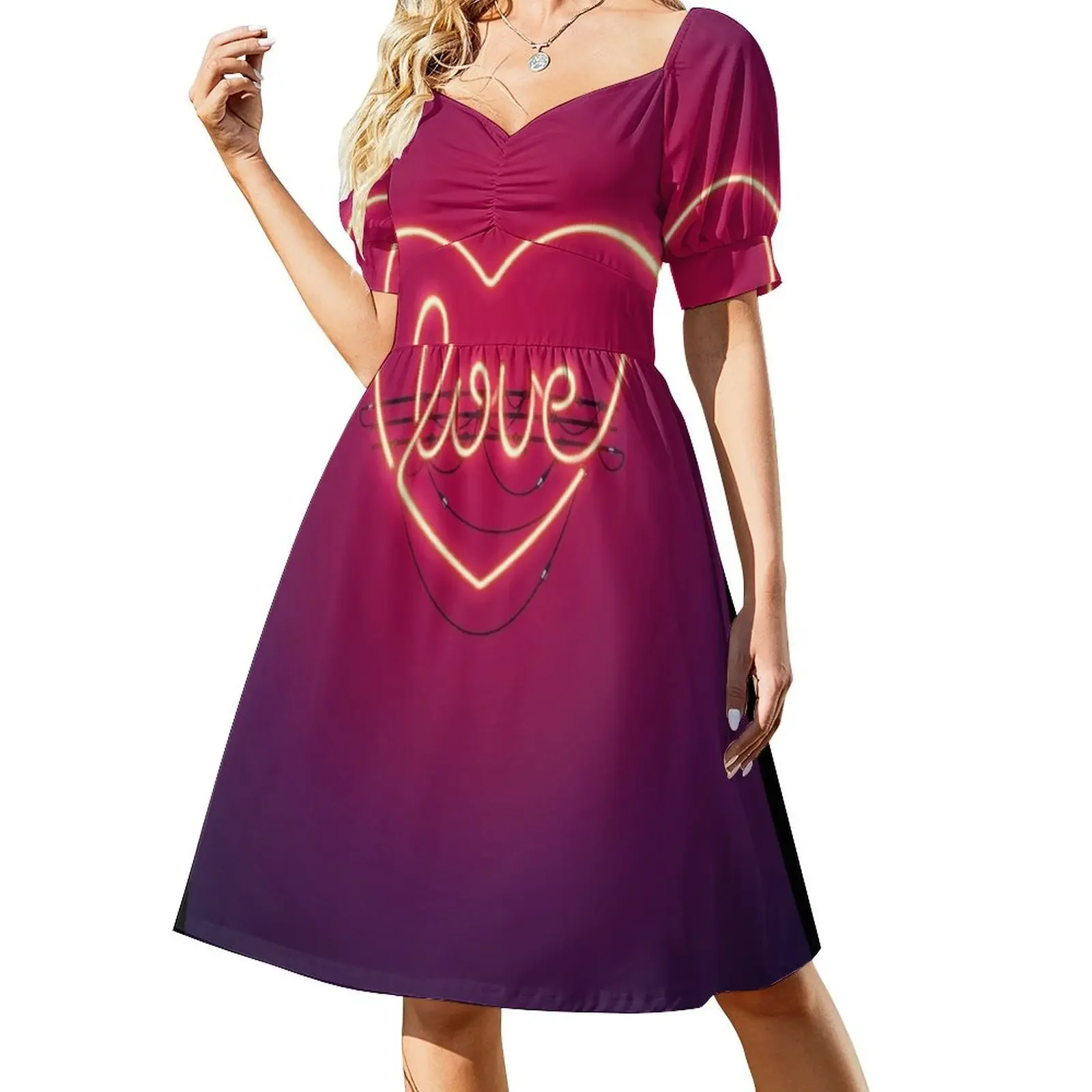 

Love Heart Neon Sign Sleeveless Dress dresses for women 2025 luxury designer party luxury dress Dress