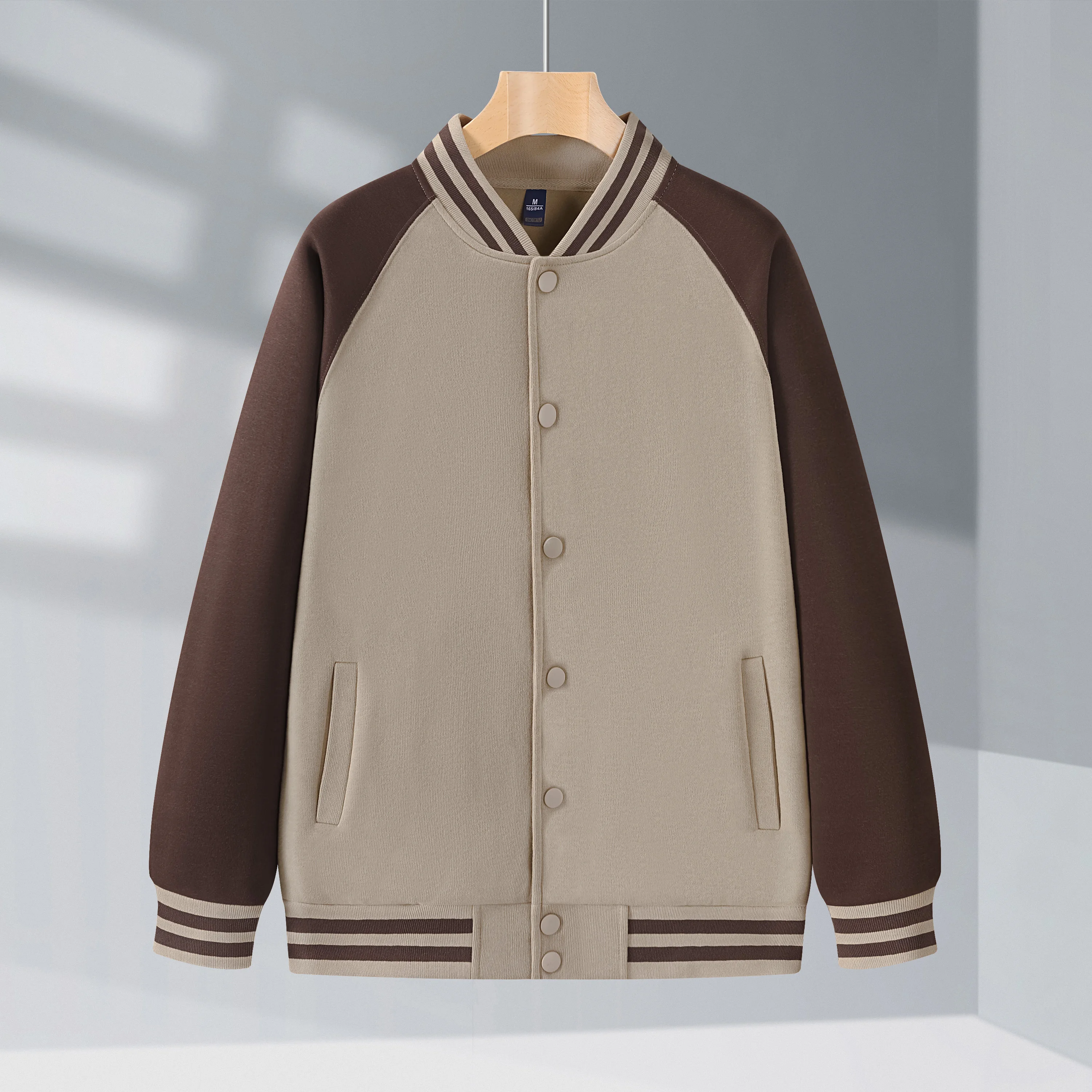 

Мужская и женская бейсбольная форма, весенне-осеннее пальто с длинными рукавами, спортивная куртка, свитер, брендовая толстовка с полосатым воротником, топ