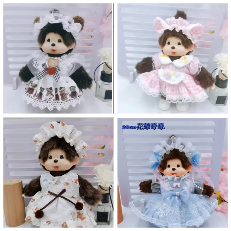 Gran oferta 20cm Disney Kawaii Monqiqi Anime figura de acción colgantes marioneta de mano niños lindo pareja ropa deportiva vestidos faldas regalo
